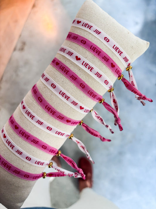Labelbracelet "lieve juf"
