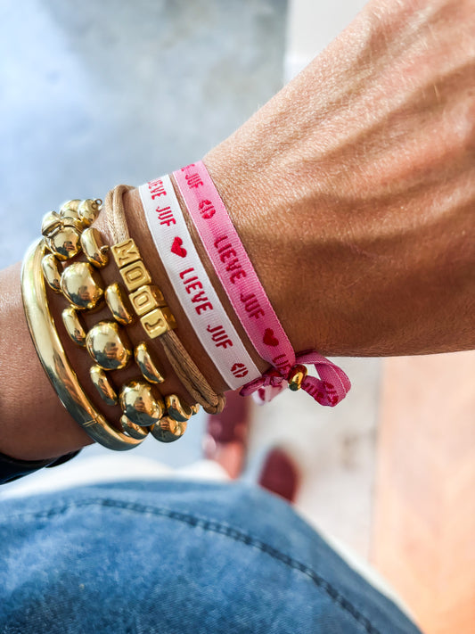Labelbracelet "lieve juf"