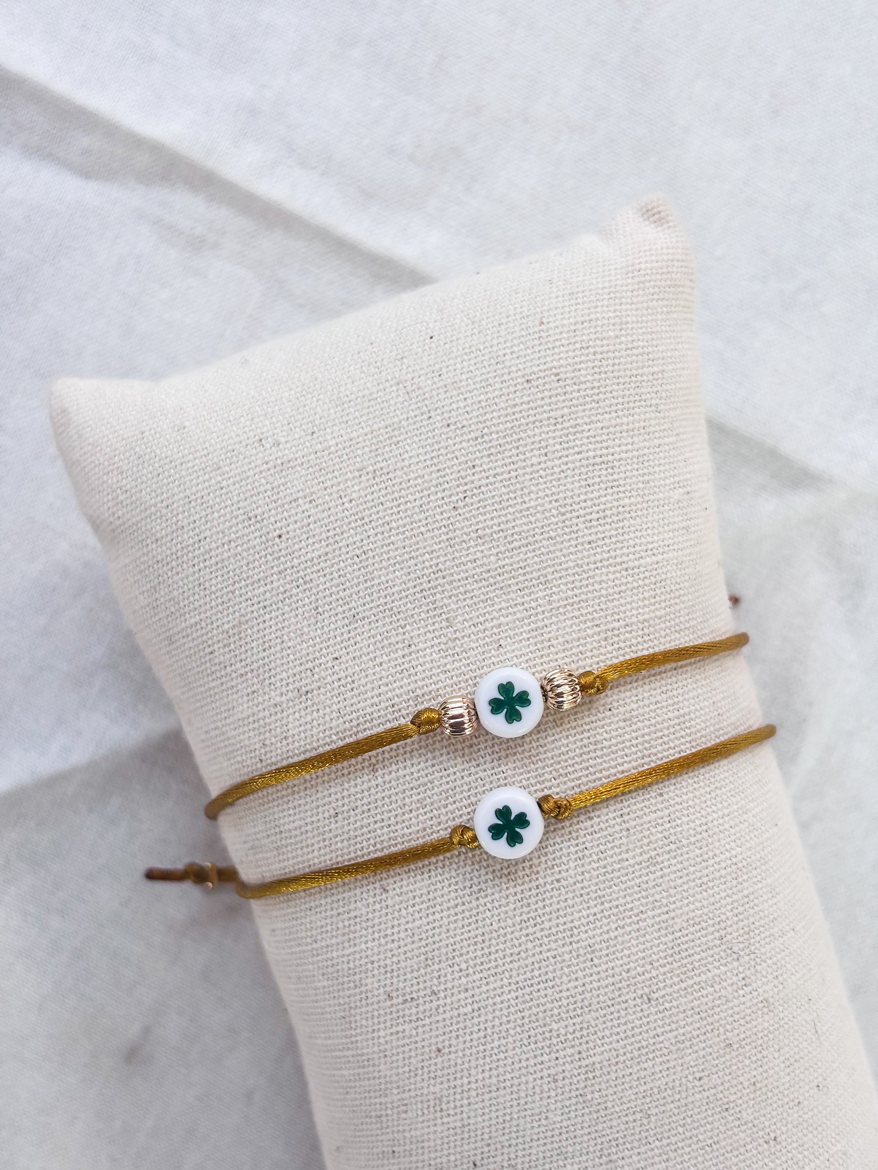 Klavertjevier armband | Oker