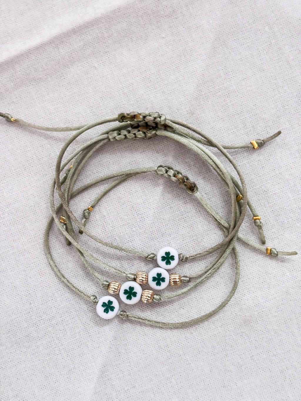 Klavertjevier armband | Lichtgroen