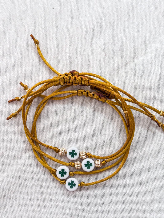 Klavertjevier armband | Oker