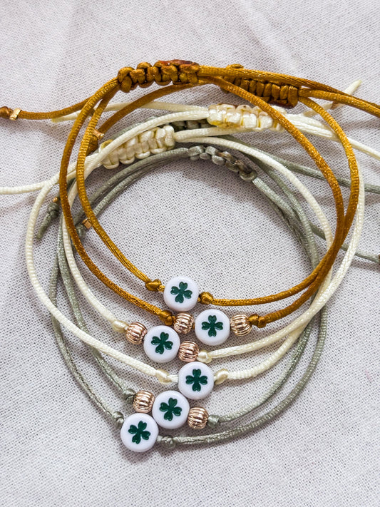 Klavertjevier armband | Oker